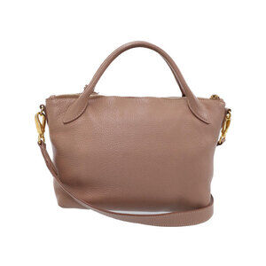 Prada Pink Top leather Satchel handbag Zip Vitello textured Daino